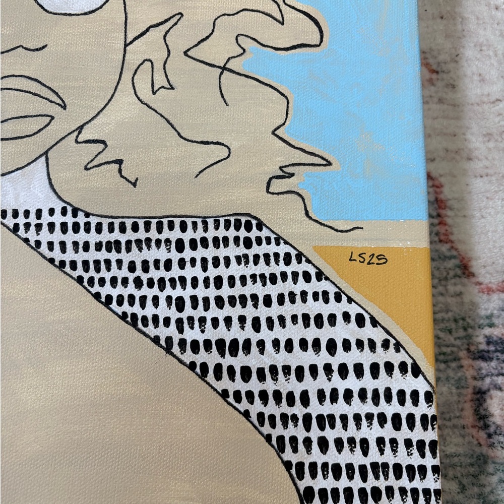 Lindsey Shaw Original Art Painting “Confidence” Momlife Portrait 12x12 Canvas - Picture 3 of 7